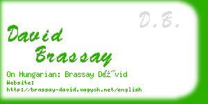 david brassay business card